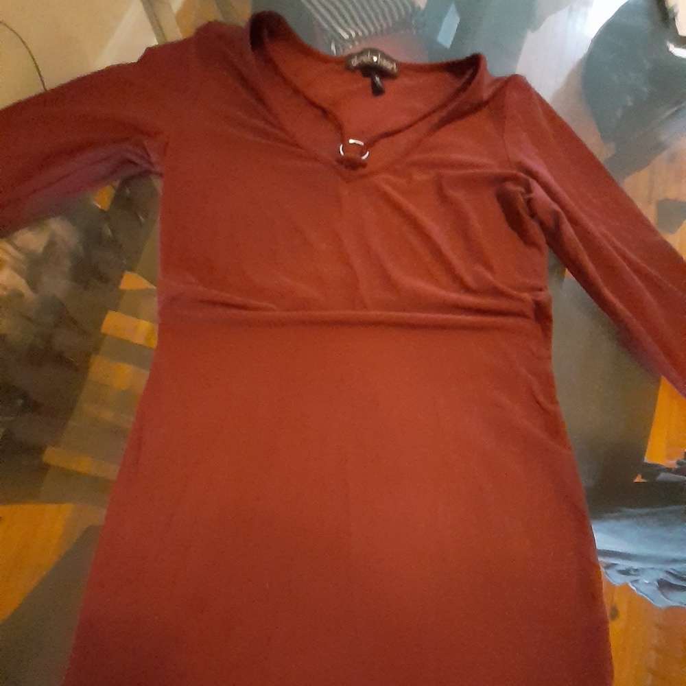 Burgundy dress